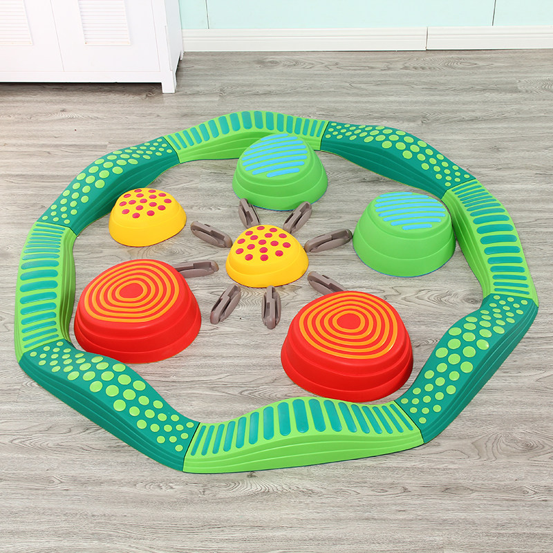 波浪触觉平衡步道彩虹过河石儿童感统全套触觉板训练器材早教玩具
