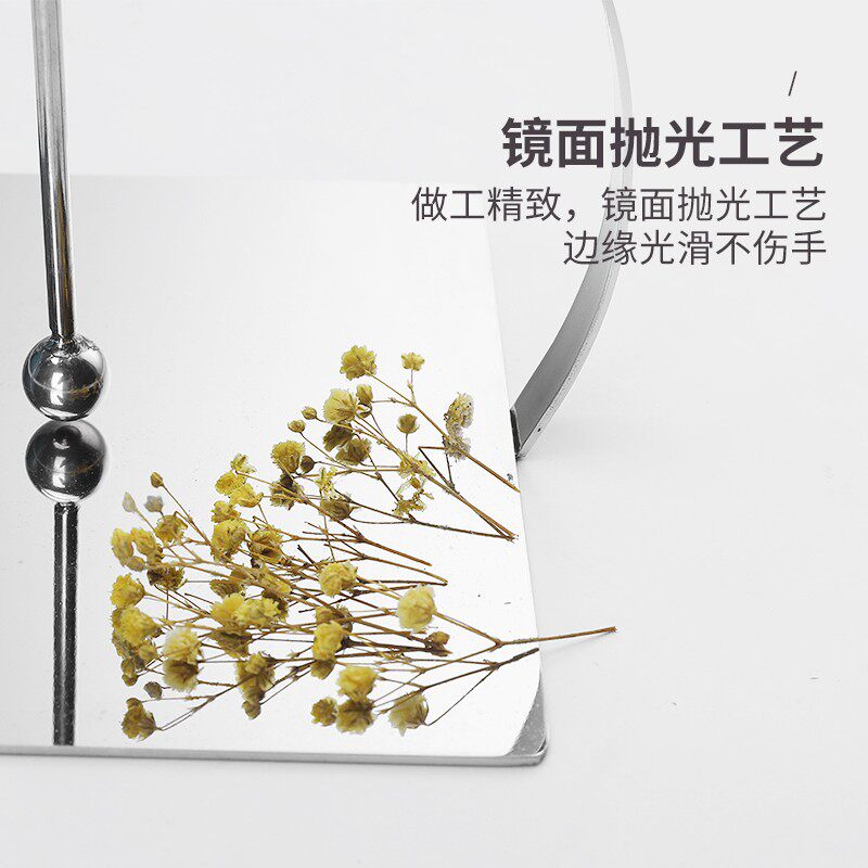 晋厨镀金不锈钢折边方形餐巾架纸巾座方巾架创意餐巾纸架纸架餐巾