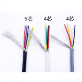 5芯电子音频线USB数据线 UL2547多芯屏蔽线22AWG信号屏蔽线2