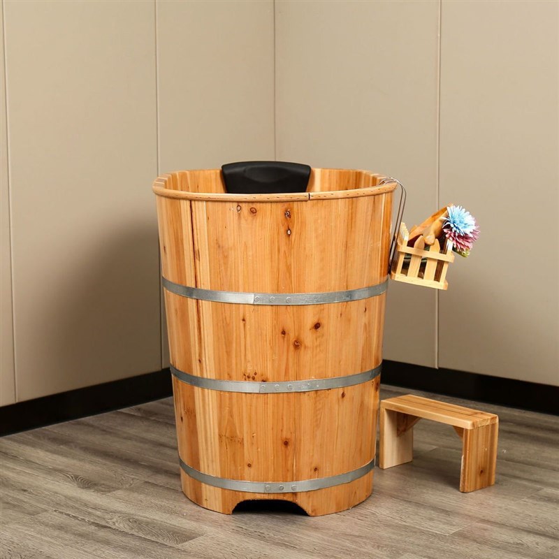 加高泡澡木桶洗澡桶大人家用全身浴桶汗蒸两用瑶浴小户型专用加深