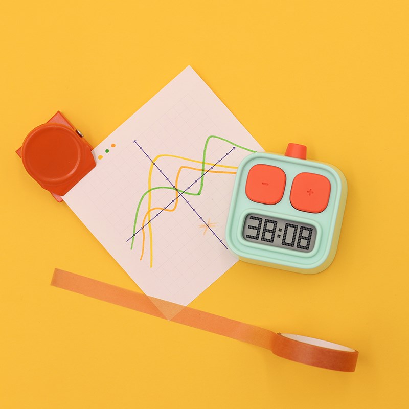 黑白客机器人计时器小学生儿童自律学习秒表定时管理时间提醒器