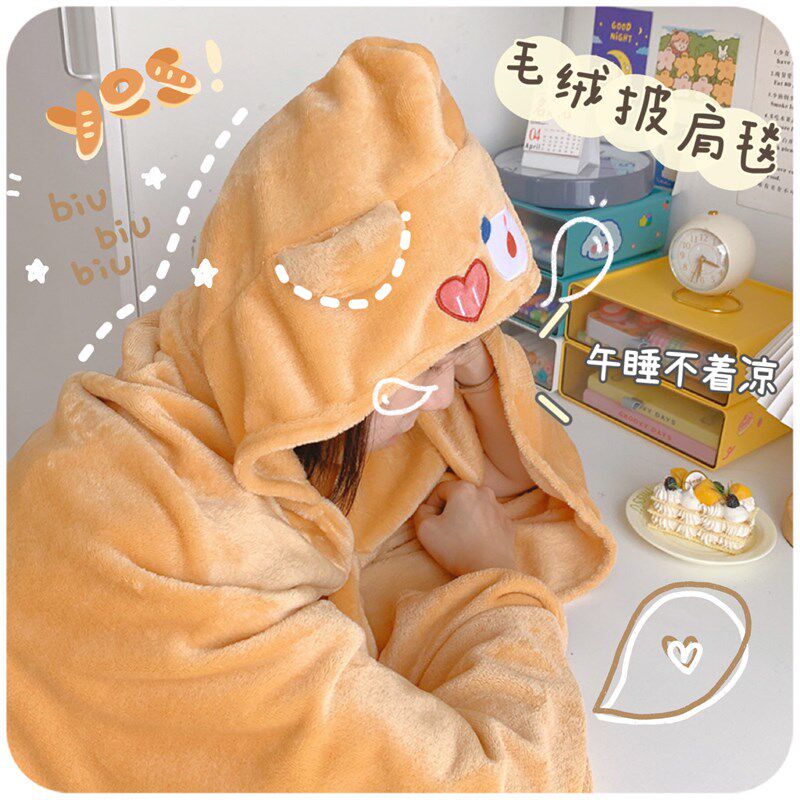 午睡毯教室用儿童披肩毛毯单人宿舍加厚女生学生宿舍办公室小毯子