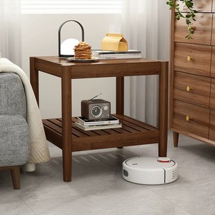 边几客厅茶几小桌子家用四方桌沙发边柜纯实木小方桌木桌2024新款