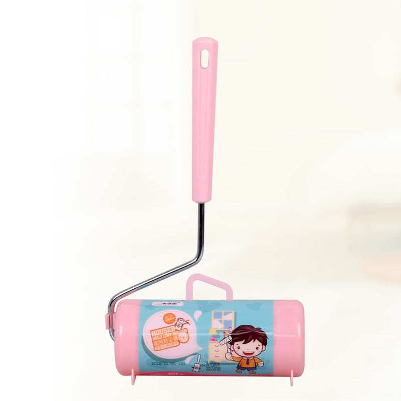 净得丽家居粘尘纸 可撕式16cm粘毛器衣物除尘滚 斜撕粘毛滚筒8116