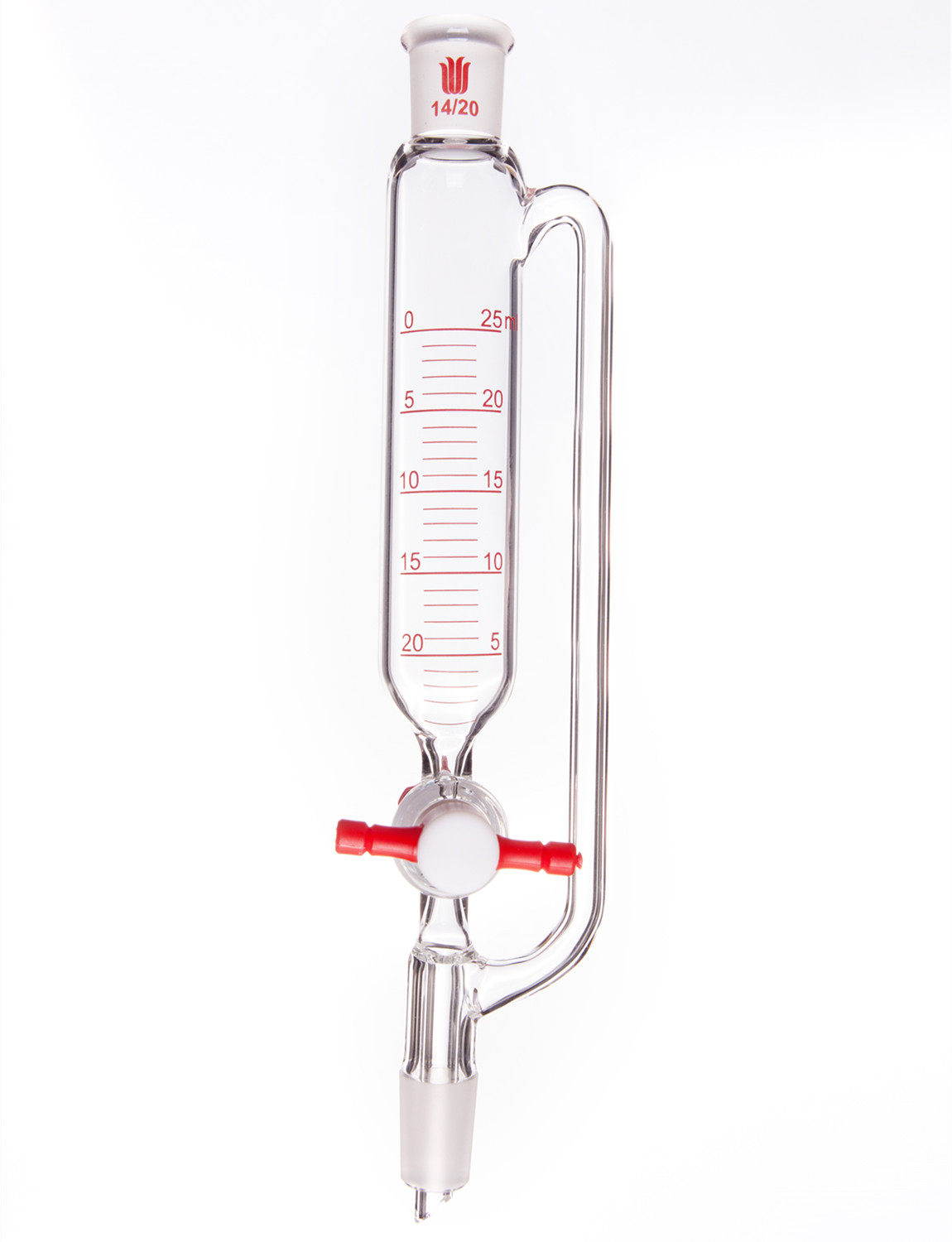 F621425 带刻度恒压滴液漏斗(四氟节门) 容量(mL)25 磨口1