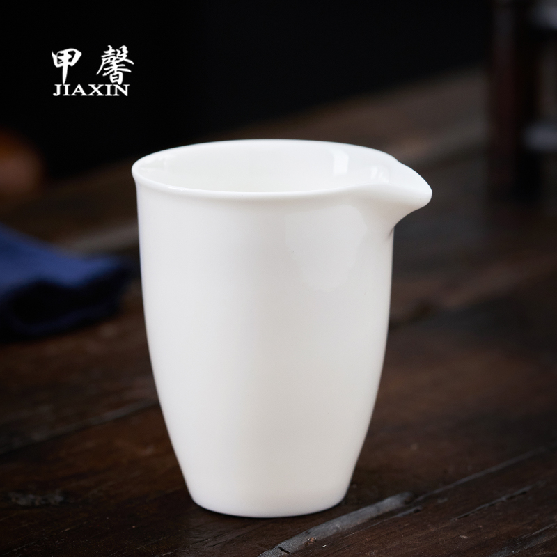 羊脂玉瓷公道杯白瓷分茶器家用分茶杯功夫茶道公杯匀杯大容量茶海