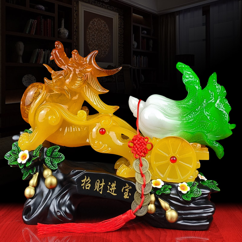 招财进宝玉白菜貔貅摆件家居客厅酒柜装饰品新店铺收银柜台开业礼