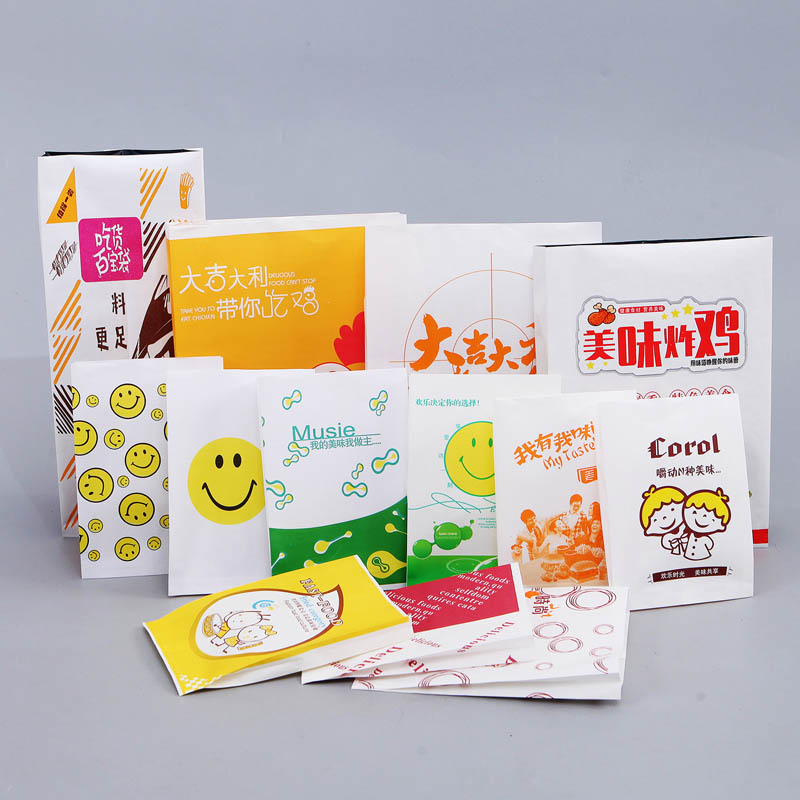 加厚油炸小吃食品防油纸袋薯条鸡腿鸡翅手抓饼鸡排打包袋子