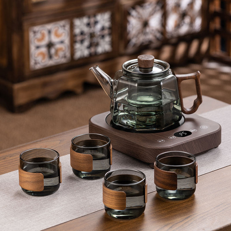 加厚耐高温玻璃茶壶家用电陶炉套装煮茶壶泡茶器托盘茶杯配套茶具