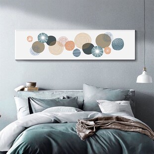 抽象多彩装 饰画客厅横幅现代沙发背景墙壁画酒店房间卧室床头挂画