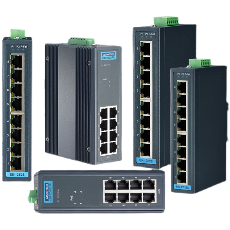 研华EKI-28 28I 28DI 28PI 工业以太网交换机 PoE 网管