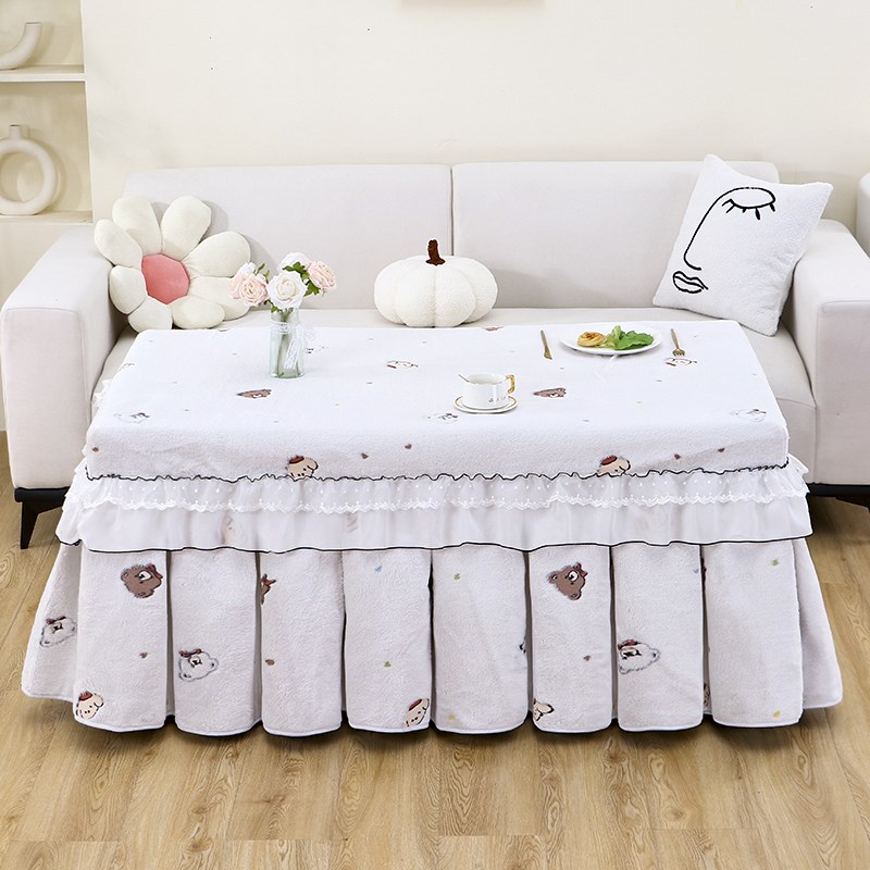 冬季新款加厚烤火桌子罩长方形茶几取暖桌布烤火罩电炉子罩定制