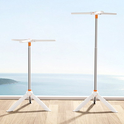 折叠晾衣架飘窗阳台家用挂衣架室内落地小型晒衣架迷你简易晾衣杆