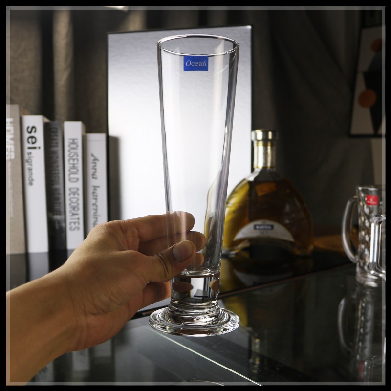 进口精酿啤酒杯有脚高身酒杯餐厅果汁杯酒吧长岛冰茶酒杯气泡酒杯