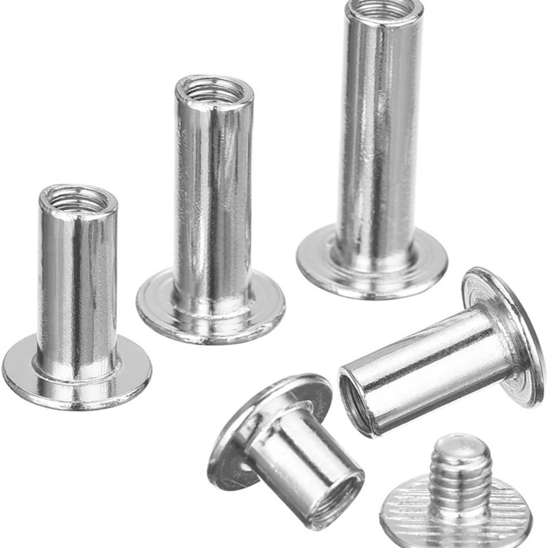 子母铆钉账本螺丝相册对锁螺丝样册字母夹板M5螺钉 盒装铆钉