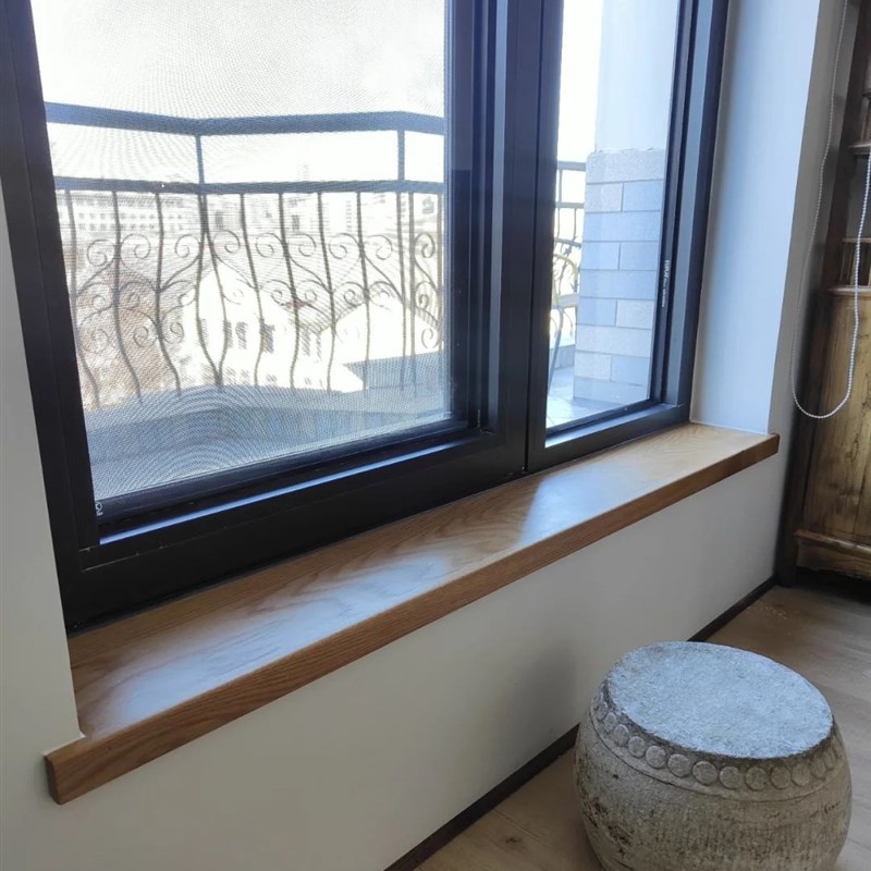 白腊木飘窗台面板老榆木桌面板胡桃木吧台木板水曲柳定制