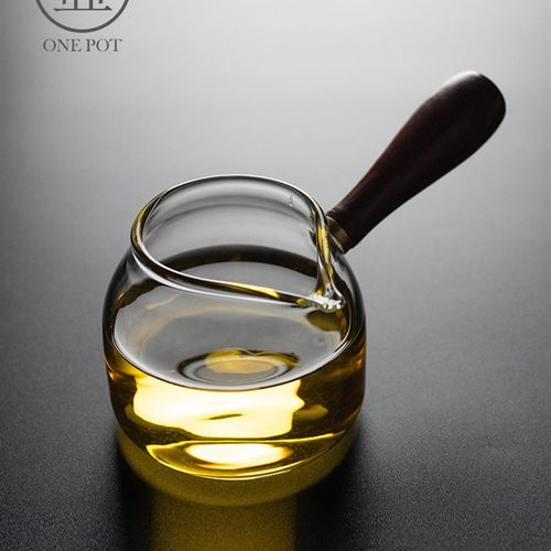 侧把玻璃公道杯茶漏套装 大小号茶海 公杯 加厚耐热家用功夫茶具