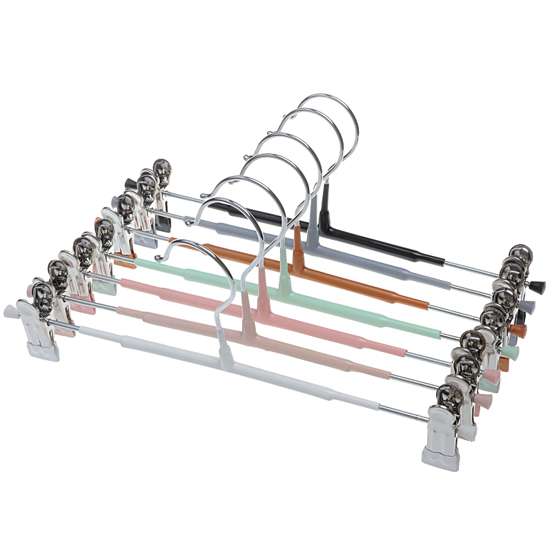 护衣家用西裤架防滑挂裙夹纳米衣架无痕金属裤架子加粗带夹裤夹子