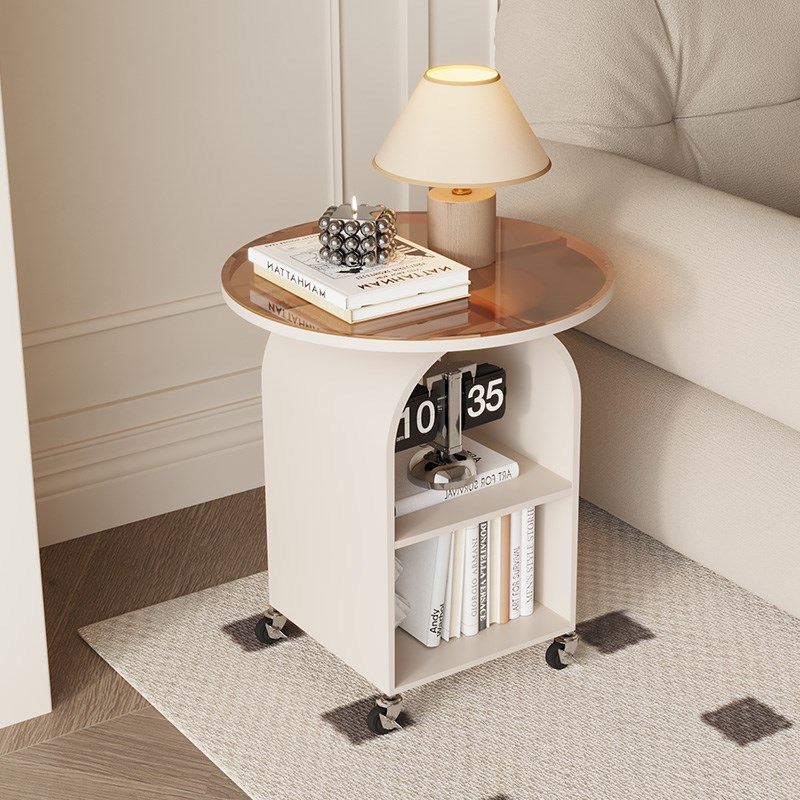 法式奶油风客厅艺术沙发边几茶几可移动边几柜小户型创意铁艺角几