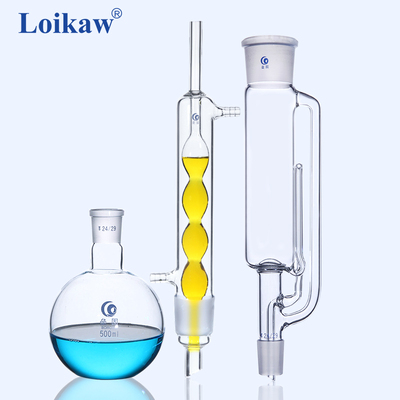 垒固索氏提取器高硼硅玻璃脂肪抽出器球形蛇形加厚玻璃0ml/1ml/0m