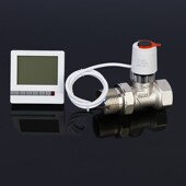 内外丝20电动执行器自动25温控阀DN1常闭阀恒温阀常开液晶显示屏