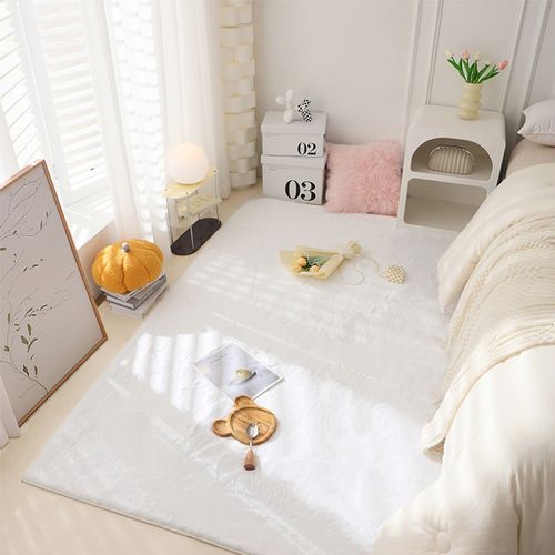 瑞士兔毛地毯卧室冬季加厚床边毯客厅茶几毯毛绒飘窗垫可机洗定制