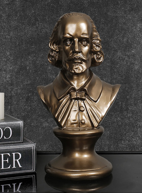 莎士比亚头像雕塑文艺复兴名人物雕像艺术摆设客厅酒柜玄关装饰品