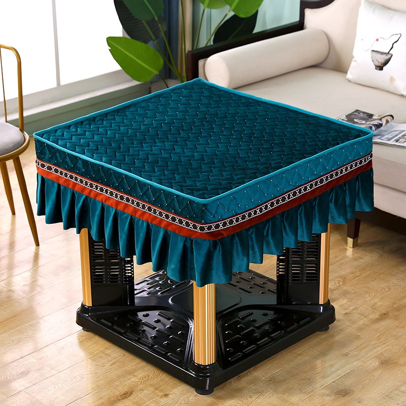 烤火罩正方形加厚麻将桌桌罩家用餐桌四方茶几台布防尘罩电炉罩盖