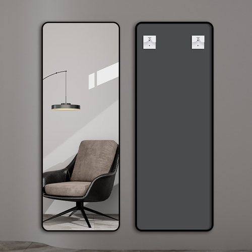 全身镜子贴墙自粘家用玄关壁挂试衣镜卧室挂墙穿衣镜免打孔等身镜