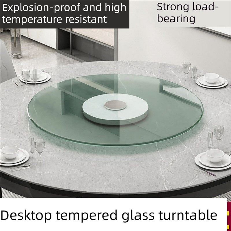 桌面旋转钢化玻璃餐桌酒店大圆桌家庭餐桌防爆耐刮双层台面,住宅家具,玻璃餐桌,淘宝优惠券,粉丝福利购,淘宝优惠卷