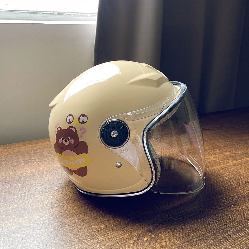 电动摩托新国标3C儿童头盔秋冬款保暖电动车安全帽男女孩四季通用