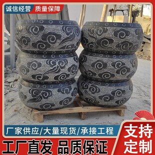 柱墩石青石柱顶石柱础石底座柱脚石空心仿古包柱石实心垫基石墩子