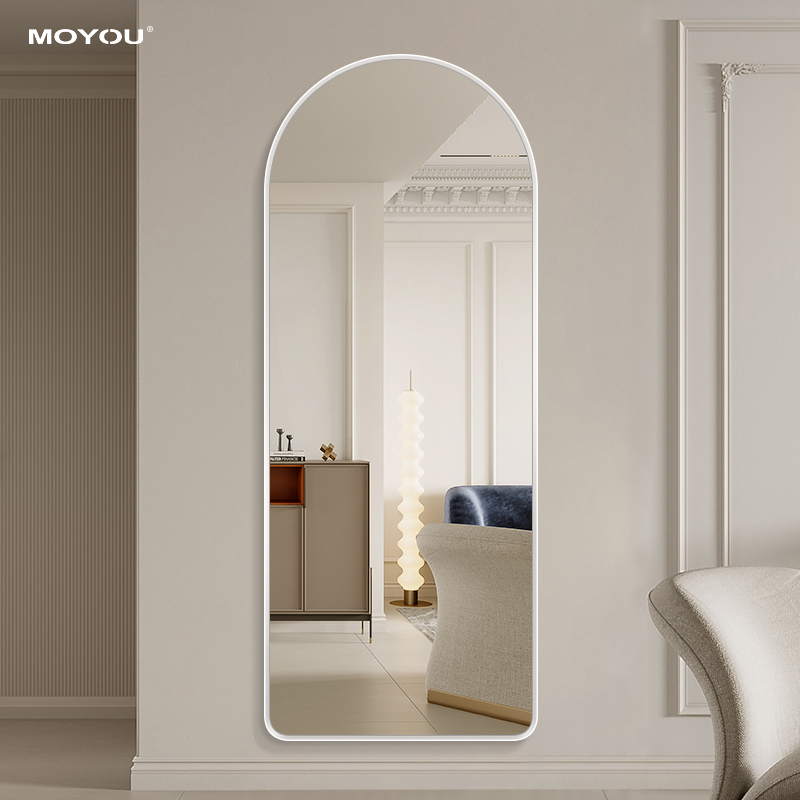 铝合金边框穿衣镜卧室挂墙式试衣镜贴墙家用全身镜立体落地镜子