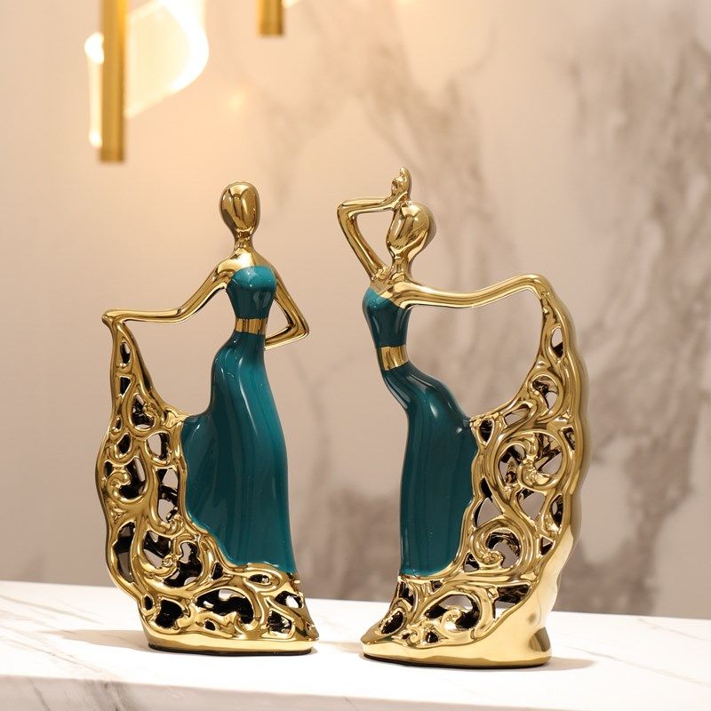 现代简约优雅跳舞女孩家居摆件电视酒柜玄关小众高级艺术感装饰品,家居饰品,装饰摆件,淘宝优惠券,粉丝福利购,淘宝优惠卷