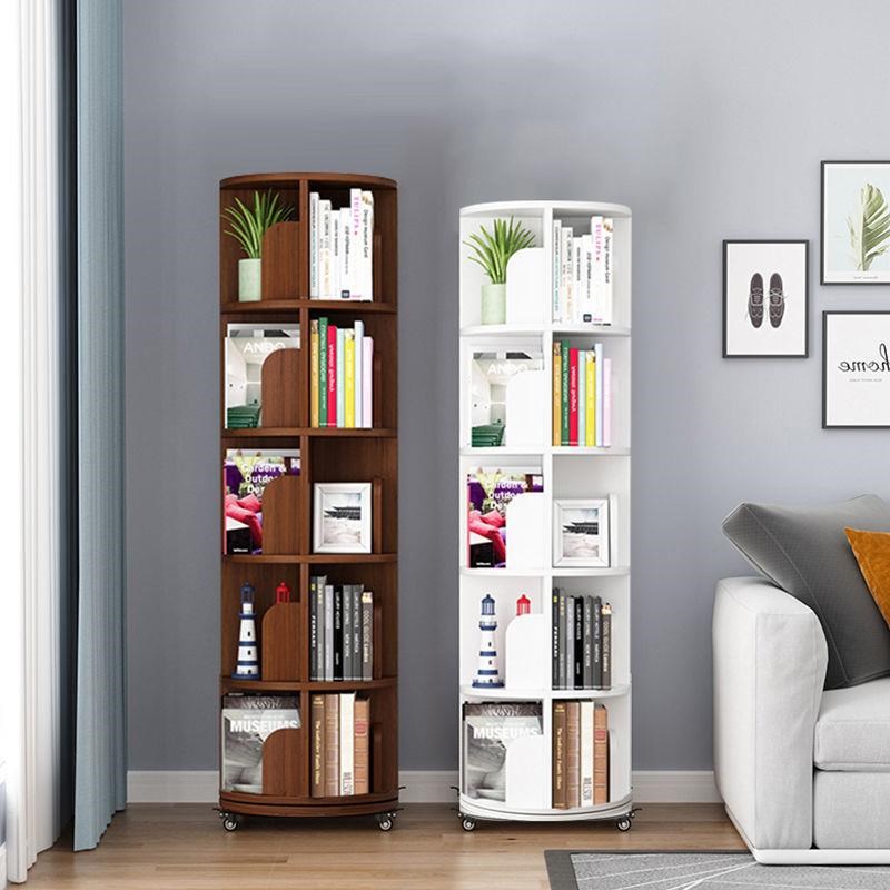 旋转书架儿童绘本简易家用省空间简约落地学生创意置物收纳书柜