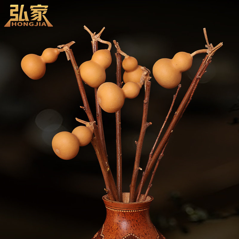 桃木枝葫芦天然文玩手工艺花客厅装饰办公室创意摆件乔迁工艺礼品
