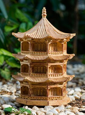 太阳能佛塔灯花园摆件装饰吊件挂饰中式古风庭园造景送礼景观