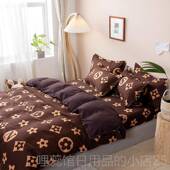 高档水洗棉棉被套罩床床套三件套单床上用品四件纯套