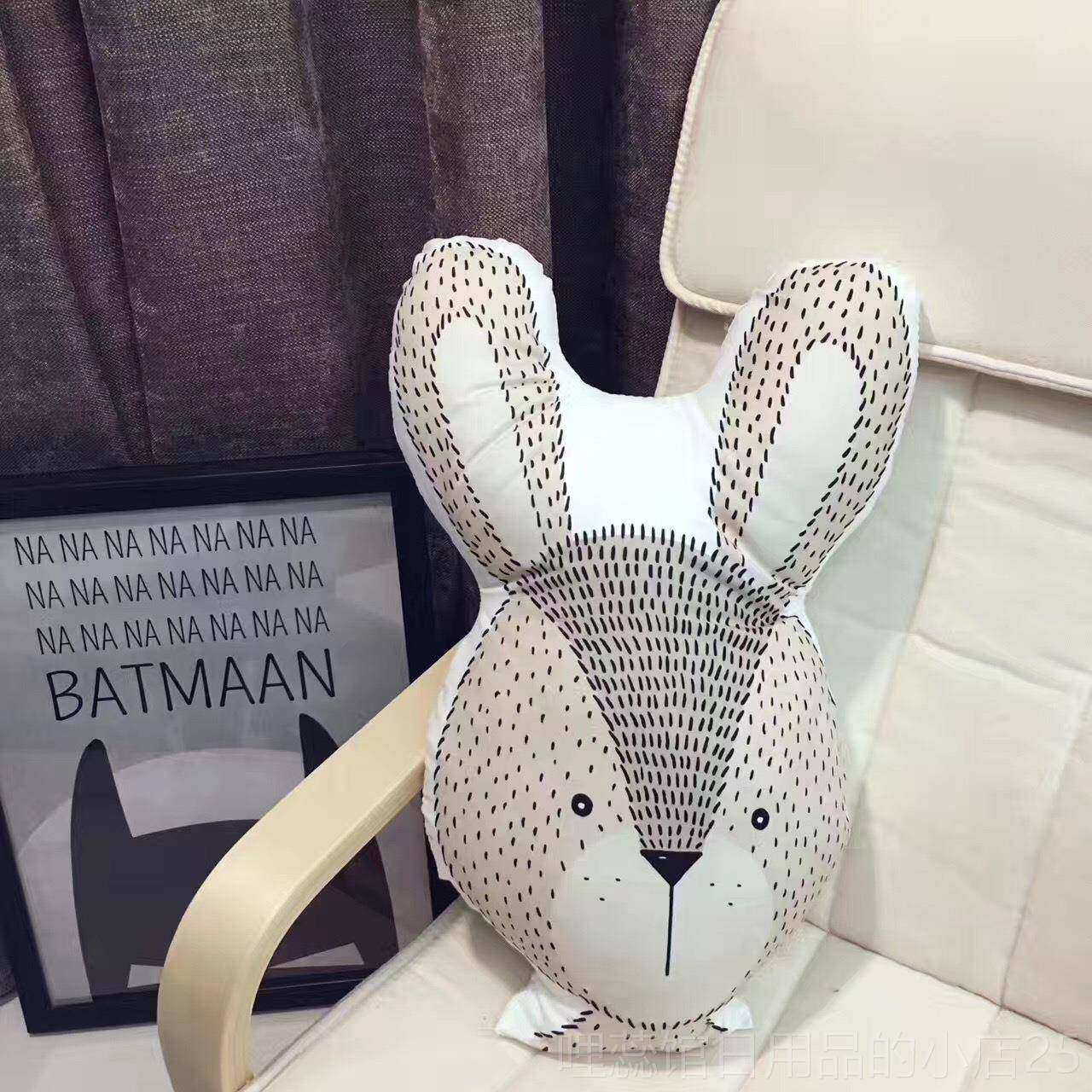 高档i鹿n卡动物枕头长颈娃娃枕头儿通童玩具娃生娃日礼物