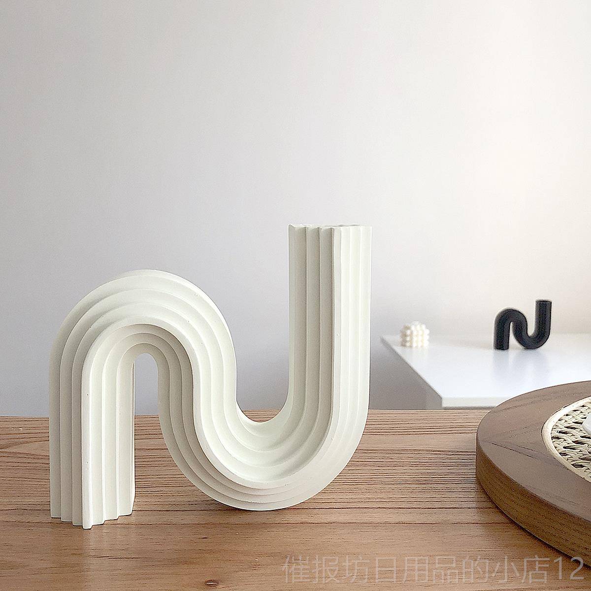 正品秘密卡车ins小众几面何艺术花瓶插花干s花花器型桌家 居民宿