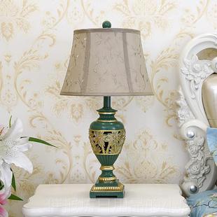 正品卧复古美台灯室欧式奢华客厅民宿绿色创意轻奢i式ns温风馨床