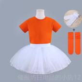 正品 子天彩色糖果色纯棉短袖 T儿童演出服恤幼空儿园蓬蓬纱裙孩舞
