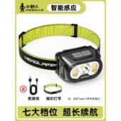 正品 小野人头灯强光充电超亮感手鱼应头戴式 照明超长航续户外钓小