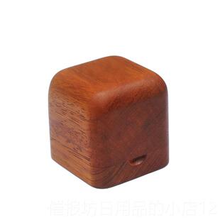 正品戒指首饰盒实木收纳盒求婚定制盒结婚精致对创人戒胡桃木意气