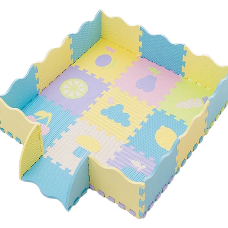 明德拼接爬行垫儿童游戏泡沫拼图地垫围栏加厚环保无毒30*30*1.4