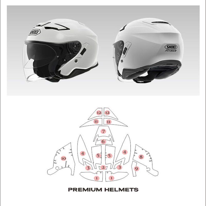 适用SHOEI摩托车头盔半盔J-Cruise II全透明贴膜改装耐刮保护贴纸