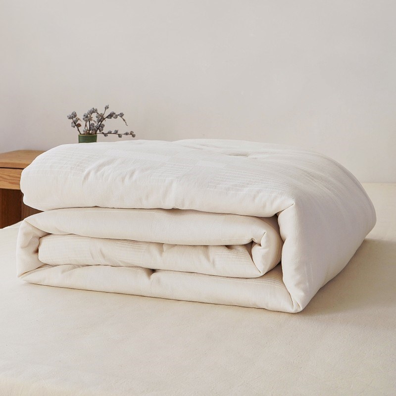 A类大豆被全棉提花植物蛋白纤维柔软亲肤四季可选单双人加大被芯