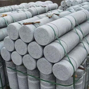 挡车石柱路障隔离止车石材大理石广场防撞拦车花岗岩圆柱石墩子