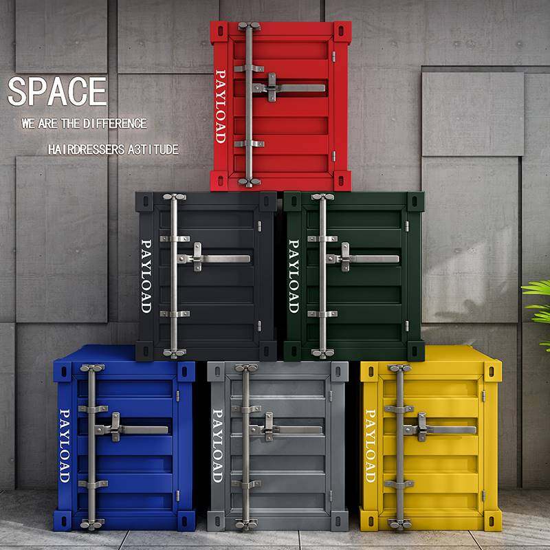 工业风集装箱收纳柜小型收纳柜饭厅酒吧烧烤店复古创意铁艺小柜子,家居饰品,装饰摆件,淘宝优惠券,粉丝福利购,淘宝优惠卷