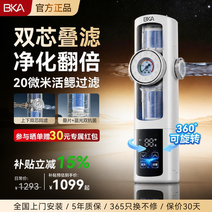 BKA智能全自动前置过滤器20T家用20微米反冲洗净水器S10WUltra